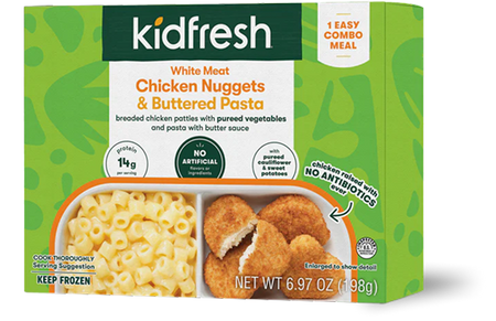 <p>Chicken Nuggets &<br/>Buttered Pasta</p>