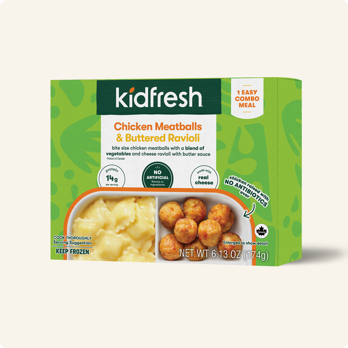 Kidfresh Kidfresh Chicken Meatballs & Buttered Ravioli Easy Combo Meal — product image