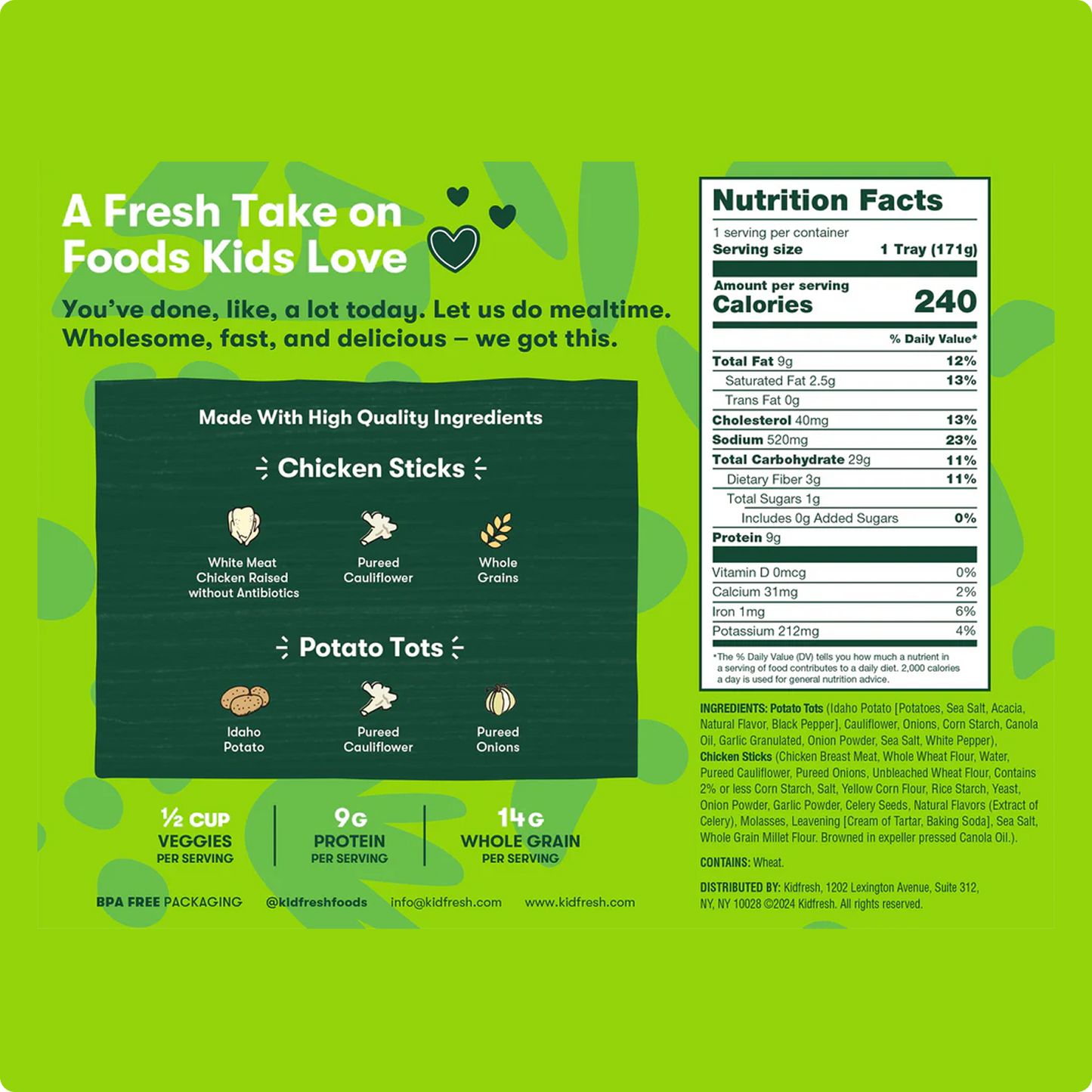 White Meat Chicken Sticks & Potato Tots