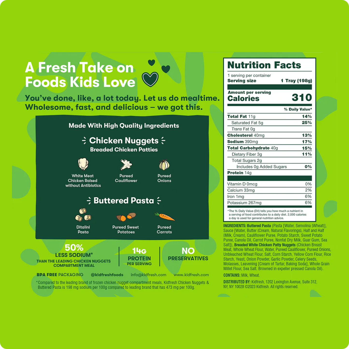 White Meat Chicken Nuggets & Buttered Pasta