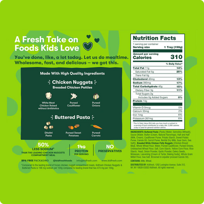 White Meat Chicken Nuggets & Buttered Pasta